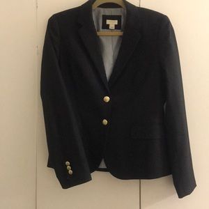 New J Crew School Boy Blazer - Black w/ Gold